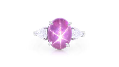 Platinum 10.27ct Star Ruby Ring