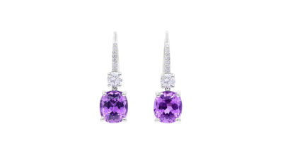 Platinum 5.09ct Purple Paraiba Earrings